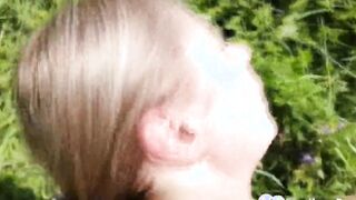 Freaky Girl getting a dick while outdoor