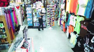 Shoplifter Brezzy Bri bends over the table and taking the perv officers dick from behind