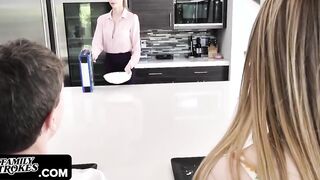 Huge Tit Teens Bunny Colby Penalized by Mommy to take Stepbro's Penis