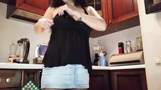 Stepmom into a miniskirt seduced her stepson for a oral sex, because this is Alina Tumanova
