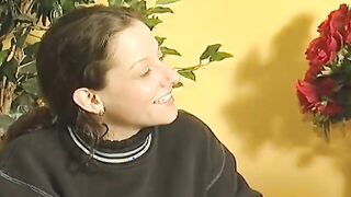 19 year old mastrubates her tight holes until it leaks