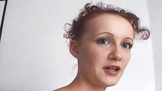slender women opens her tight snatch