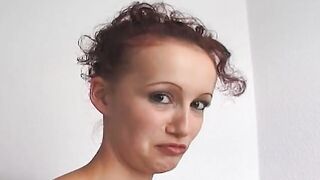 slender women opens her tight snatch