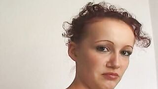 slender women opens her tight snatch