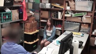 Curvy goddess Brooke Bliss Caught Shoplifting And Taken For Interrogation