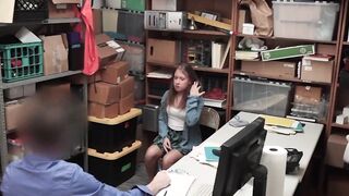 Curvy goddess Brooke Bliss Caught Shoplifting And Taken For Interrogation