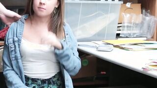 Curvy goddess Brooke Bliss Caught Shoplifting And Taken For Interrogation