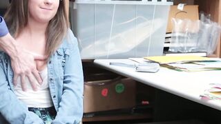 Curvy goddess Brooke Bliss Caught Shoplifting And Taken For Interrogation