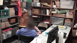 Curvy goddess Brooke Bliss Caught Shoplifting And Taken For Interrogation