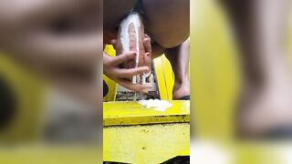 Nasty MILF Orgasm. Public Squirt.