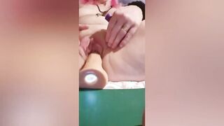 Close up of me fucking my toy
