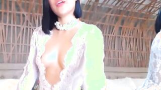 Turned On cunt with mouth Plays with her Pussy