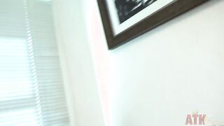 Incredible Sexy and goddess Marina Angel gets naked down to play with her tight twat