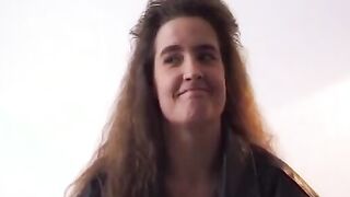she fingering her tight pussy, it leaks freaky out of her