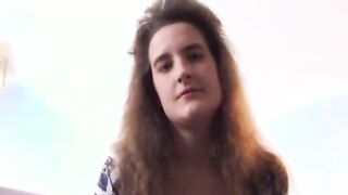 she fingering her tight pussy, it leaks freaky out of her