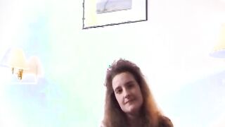 she fingering her tight pussy, it leaks freaky out of her