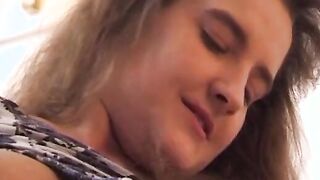 she fingering her tight pussy, it leaks freaky out of her