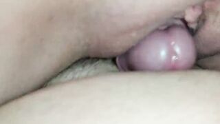 Rubbing my Soak Twat on Dick for Cum Load and Orgasm - Close-up point of view