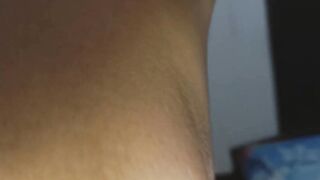 Fucking my friend into a motel. unshaved twat, doggy style sex and rides my cock.