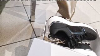 Sheer toes and new sneakers into outdoor 4k
