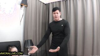 FLEXIBLE eighteen-YEAR-MATURE GYMNAST CONS her TRAINER & STEPDAD – Mia Split Part two of two