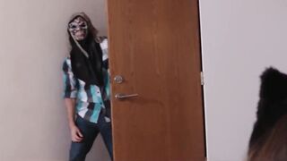 FamilyStrokes - Tricked my slutty Halloween step sisters into fucking
