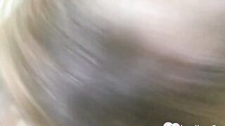 Amateur red head takes a pecker on camera