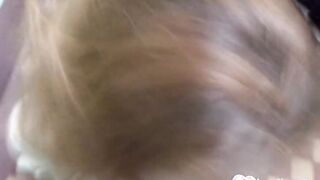 Amateur red head takes a pecker on camera