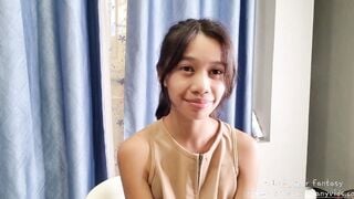 Bae tiny thin cunt with mouth bang by a priest POV