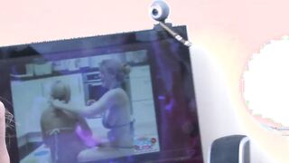 Blonde and dark hair lesbians offer each other satisfaction
