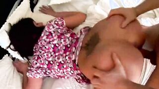 A big tit German hoe loves blowing and ride her bro's dick