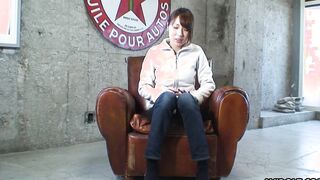 Japanese solo dark haired freaky cunt with mouth Mika Ito masturbating uncensored.