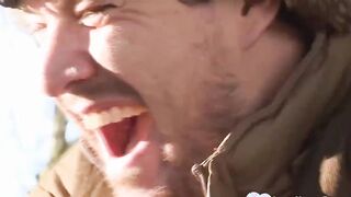 Red Head getting boned by a pile of hay