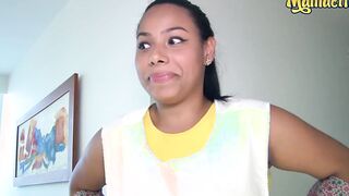 MAMACITAZ Latina Maid Andrea Florez Wild 3way On Hotel Room