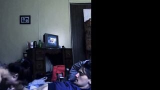 Bf trashes parents room and fucks Beauty green eyed Gf