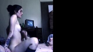 Bf trashes parents room and fucks Beauty green eyed Gf