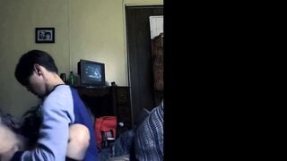 Bf trashes parents room and fucks Beauty green eyed Gf