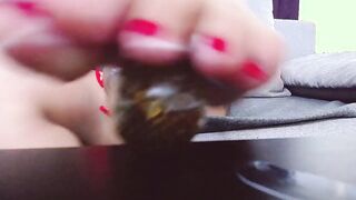 Teenie cam performer long dildo turf job and cunt closeup