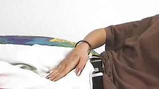 thin bimbos slowly pushes the toy into herself