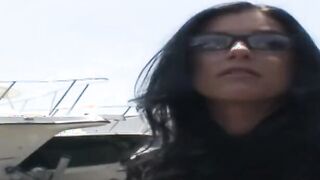 Sultry Dark Haired Swallows a Cum Load After a Hardcore Interracial Fucked