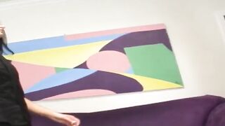 Sultry Dark Haired Swallows a Cum Load After a Hardcore Interracial Fucked