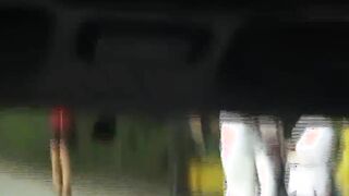 freaky thot roadside forked up and plowed rough into camper van