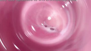 Camera deep into Mia's 18 yo creamy snatch