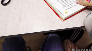 HAND JOB CLASSMATE UNDER THE TABLE INSIDE A LITERATURE LESSON- SANYANY