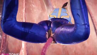 Fortnite Chun Li gets pounded by tentacles