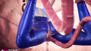 Fortnite Chun Li gets pounded by tentacles