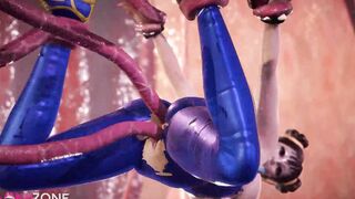 Fortnite Chun Li gets pounded by tentacles
