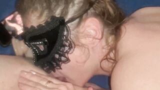 Amateur Cutie cougar fucking her cunt with a long vibrator but licking his booty is what