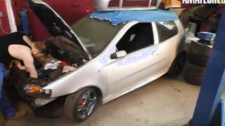 HAUSFRAU FICKEN - Mika Olsson Takes Cock From Car Repairman