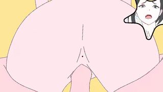 Yaoyorozu asks Todoroki to banged her snatch and butt